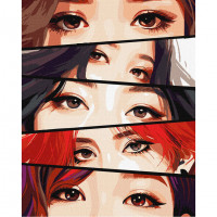 Картина по номерам "Чарівні очі" KHO8400 40х50см                                                  Ідейка Арт:39648