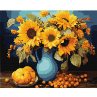 Картина по номерам "Соняшникова гармонія" KHO3264 40х50см                                         Ідейка Арт:39614 Картина по номерам "Соняшникова гармонія" KHO3264 40х50см                                         Ідейка Арт:39614