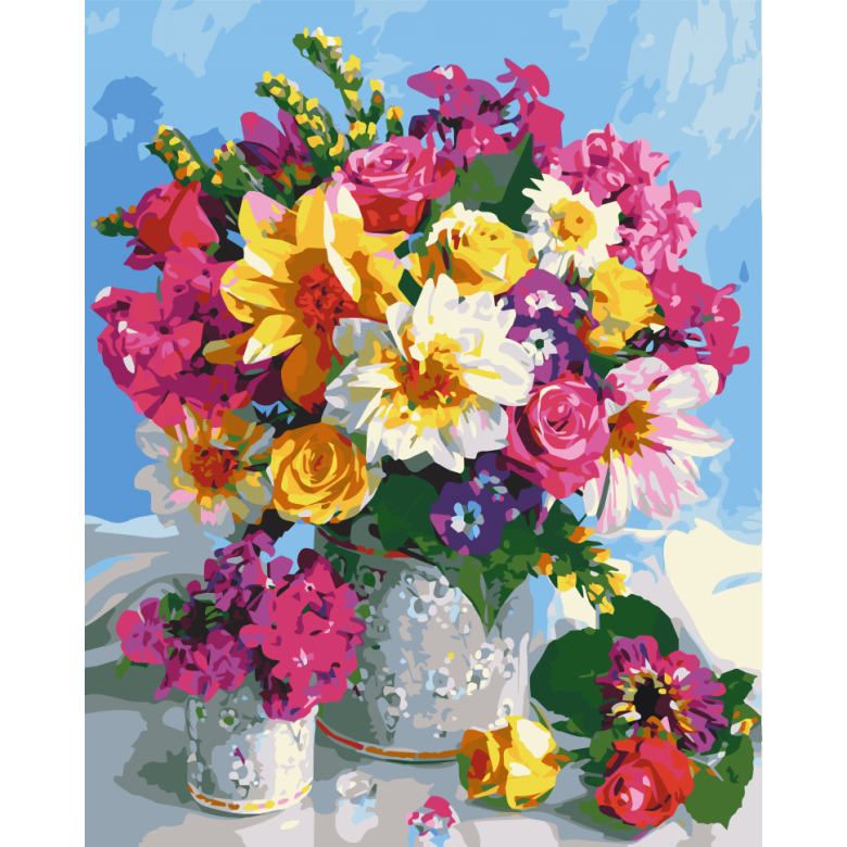 Картина за номерами. Art Craft "Квіткова веселка" 40x50 см 12114-AC ArtCraft Арт:14643