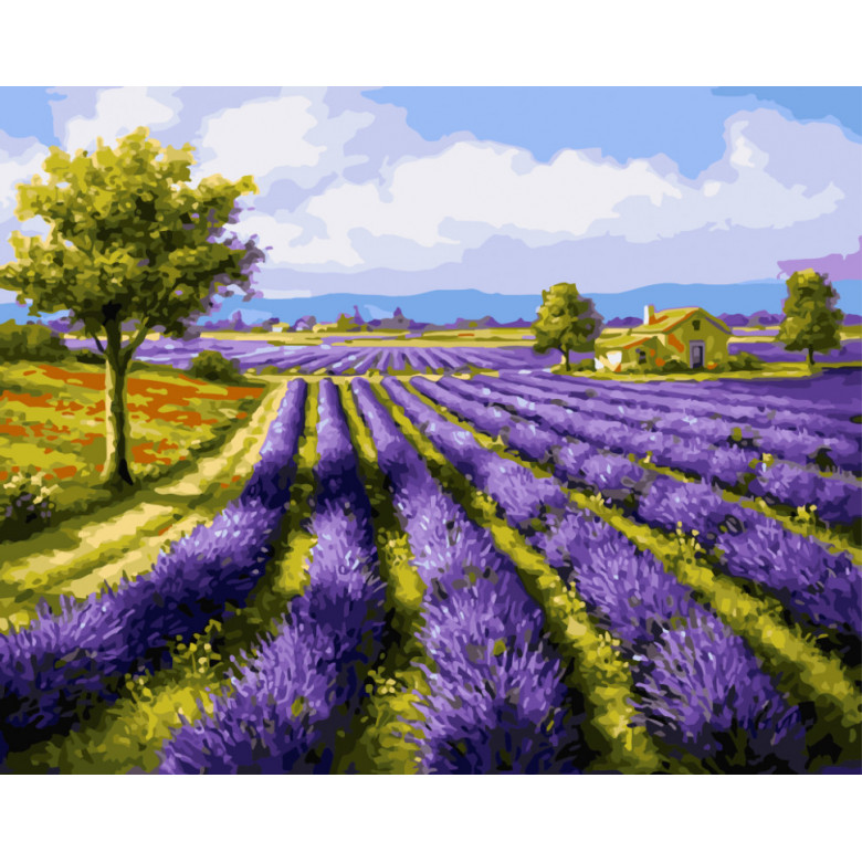 Картина за номерами. Brushme "Лавандові поля" GX8998, 40х50 см Brushme Арт:9648