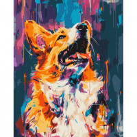 Картина за номерами "Барвистий коргі" Brushme BS53927 40x50 см  Brushme Арт:39943