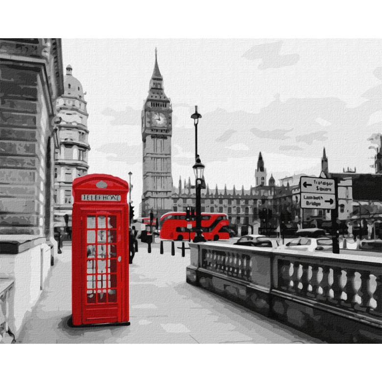 Картина за номерами "Дзвінок із Лондона" Ідейка KHO3619 40х50 см Ідейка Арт:23363