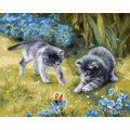 Картина за номерами. "Котики в саду" KHO4252 40*50см Ідейка Арт:22111
