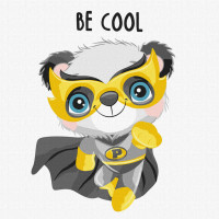 Картина за номерами "Крутезна панда" Ідейка KHO6015 30х30см Ідейка Арт:25411