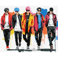 Картина за номерами "Музична група" KHO8388 40х50 см Ідейка Арт:39363