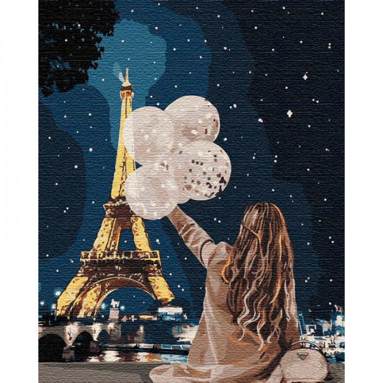 Картина за номерами. "Незабутній вечір в Парижі" 40x50см KHO4763 Ідейка Арт:17370