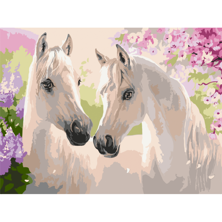 Картина за номерами "Пара коней" 11664-NN 30х40 см Bambi Арт:25493