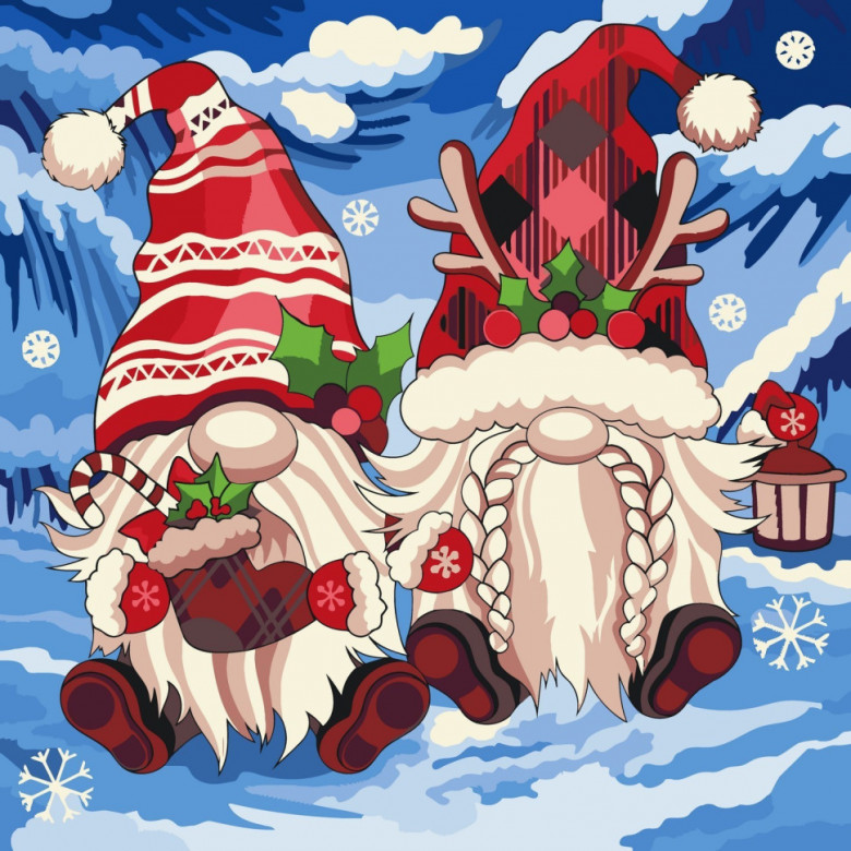 Картина за номерами "Різдвяні гноми" 12019-AC 40х40 см ArtCraft Арт:36182