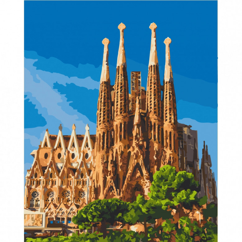 Картина за номерами "Саграда Фамілія. Барселона" Art Craft 11230-AC 40х50 см ArtCraft Арт:21422