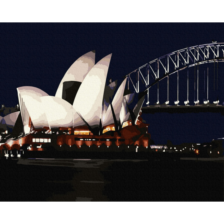 Картина за номерами "Сіднейський оперний театр" Brushme GX7491 40х50 см Brushme Арт:23441
