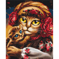 Картина за номерами "Сім'я котиків" © Маріанна Пащук Brushme BS53117 40х50 см Brushme Арт:27144