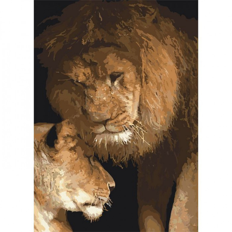 Картина за номерами. Тварини, птахи "Сила любові" KHO2489, 40x50 см Ідейка Арт:8092