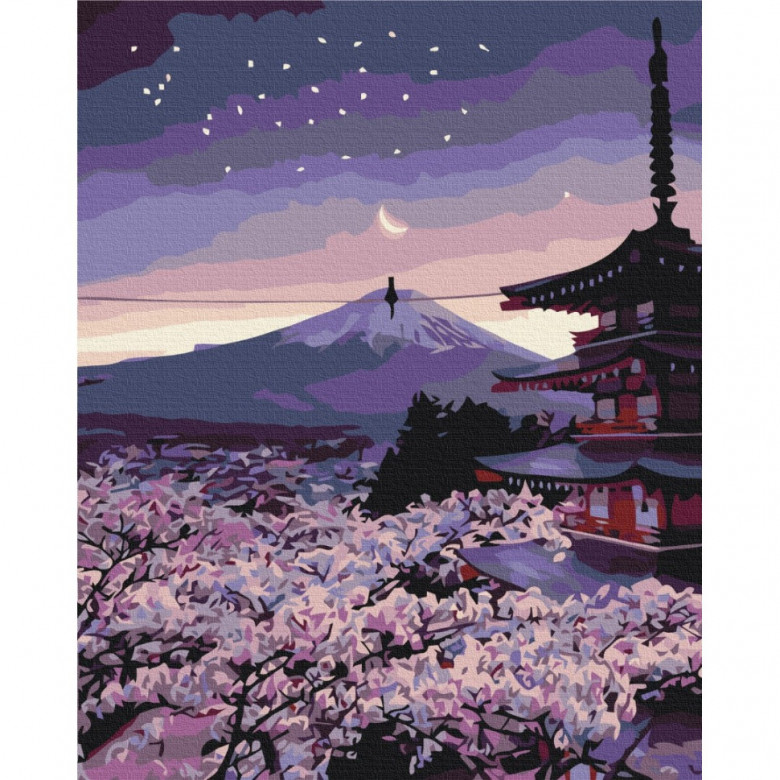 Картина за номерами "Вечірня Японія" BS33813  Brushme 40х50 см Brushme Арт:31432