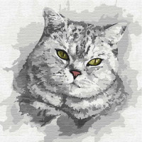 Картина за номерами. "Зеленоокий погляд" 30x30см KHO4200 Ідейка Арт:16569