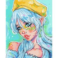 Картина за номерами "Блакитноока модниця" ©nila_art_art  KHO2547 40х50 см Ідейка Ідейка Арт:31789
