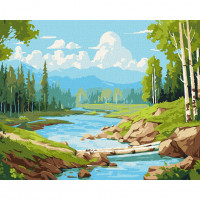 Картина по номерам "У березовому гаю" KHO6341 40х50см                                             Ідейка Арт:39633