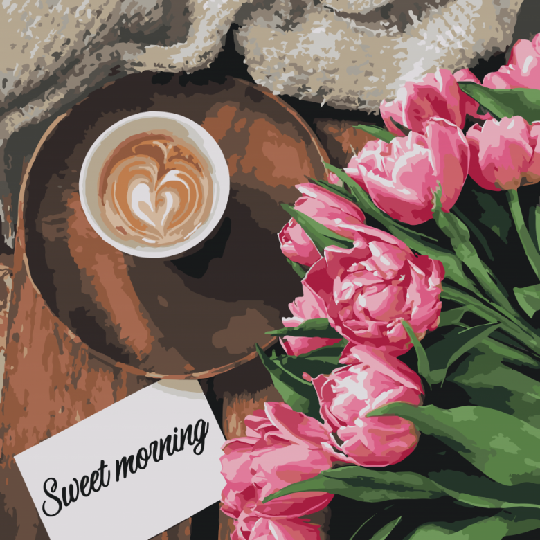 Картина за номерами. Art Craft "Sweet morning" 40x40 см 12107-AC ArtCraft Арт:14637