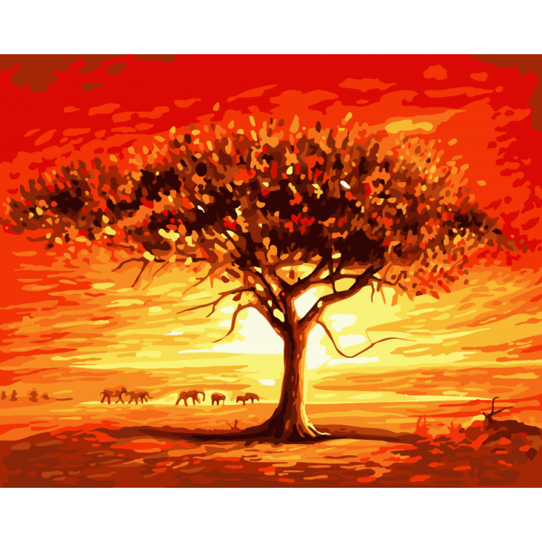 Картина за номерами. Art Craft "Золоте сонце Африки" 40x50 см 10507-AC ArtCraft Арт:14936
