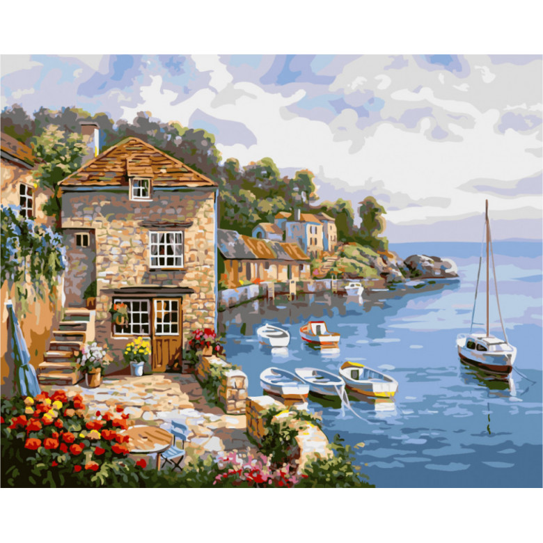 Картина за номерами. Brushme "Човни в морі" G296, 40х50 см Brushme Арт:9290