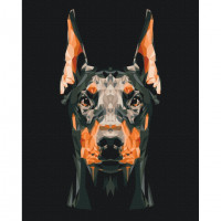 Картина за номерами "Доберман" BS53693 Brushme 40х50 см Brushme Арт:31476 Картина за номерами "Доберман" BS53693 Brushme 40х50 см Brushme Арт:31476