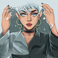 Картина за номерами "Хранителька снів" KHO4894 40х40 см Ідейка Арт:39349 Картина за номерами "Хранителька снів" KHO4894 40х40 см Ідейка Арт:39349