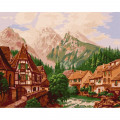 Картина за номерами "Містечко в горах" ©Сергій Лобач Ідейка KHO2880 40х50 см Ідейка Арт:26246