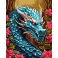 Картина за номерами "Могутній дракон з фарбами металік extra" ©art_selena_ua KHO5114, 40x50см Ідейка Арт:36485
