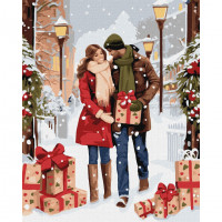 Картина за номерами "Обмін подарунками" ©art_selena_ua Ідейка KHO8349 40х50 см Ідейка Арт:34907