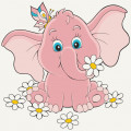 Картина за номерами "Рожеве слоненя" 15035-AC 30х30 см ArtCraft Арт:36711