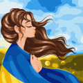 Картина за номерами "Серце України" ©krizhanskaya Ідейка KHO2592 40х40 см Ідейка Арт:27120