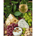 Картина за номерами "Біле вино із сиром" Ідейка KHO5658 40x50 см  Ідейка Арт:28916