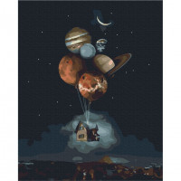 Картина за номерами "Дім в стратосфері" Brushme BS41119 40х50 см Brushme Арт:30354