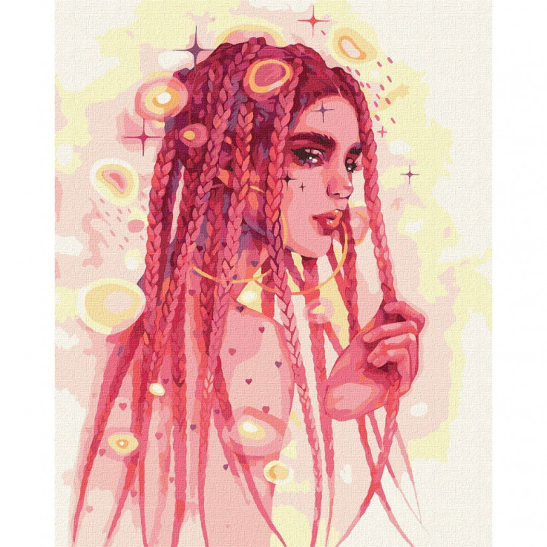 Картина за номерами "Дивовижна незнайомка" ©lesya_nedzelska_art Ідейка KHO2578 40х50 см Ідейка Арт:29440