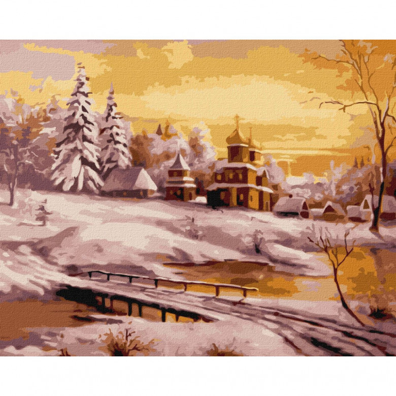 Картина за номерами "Зимовий світанок" ©Олександр Закусилов Ідейка KHO6313 40х50 см Ідейка Арт:30830