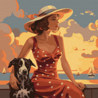 Картина за номерами "Атмосфера моря" ©art_selena_ua KHO2536 40х40 см Ідейка Ідейка Арт:31781