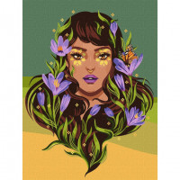 Картина за номерами "Весняна красуня" ©pollypop92 Ідейка KHO2562 30х40 см Ідейка Арт:30814