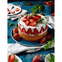 Набір для розпису номерів. "Стигла полуничка" KHO5608 40*50см Ідейка Арт:22112 Набір для розпису номерів. "Стигла полуничка" KHO5608 40*50см Ідейка Арт:22112