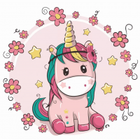 Картина за номерами. Art Craft "Єдинорожка в квітах" 30x30 см 15504-AC ArtCraft Арт:16935