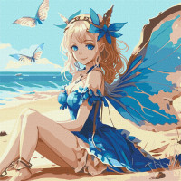 Картина за номерами "Чарівна феєчка" KHO8333 40х40 см Ідейка Арт:34537