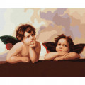 Картина за номерами "Чарівні янголятка" © Рафаель Санті Ідейка KHO4829 40х50 см Ідейка Арт:26552