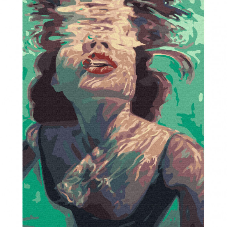Картина за номерами "Дівчина під водою" Brushme BS38459 40x50 см  Brushme Арт:39875