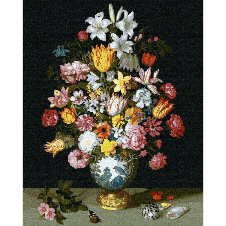 Картина за номерами "Квіткова симфонія" © Ambrosius Bosschaert de Oude Ідейка KHO3210 40х50 см Ідейка Арт:25576