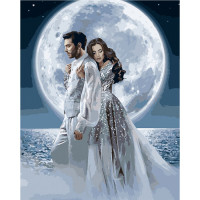 Картина за номерами. Люди "Під місячним сяйвом" KHO4552, 40х50 см Ідейка Арт:8493