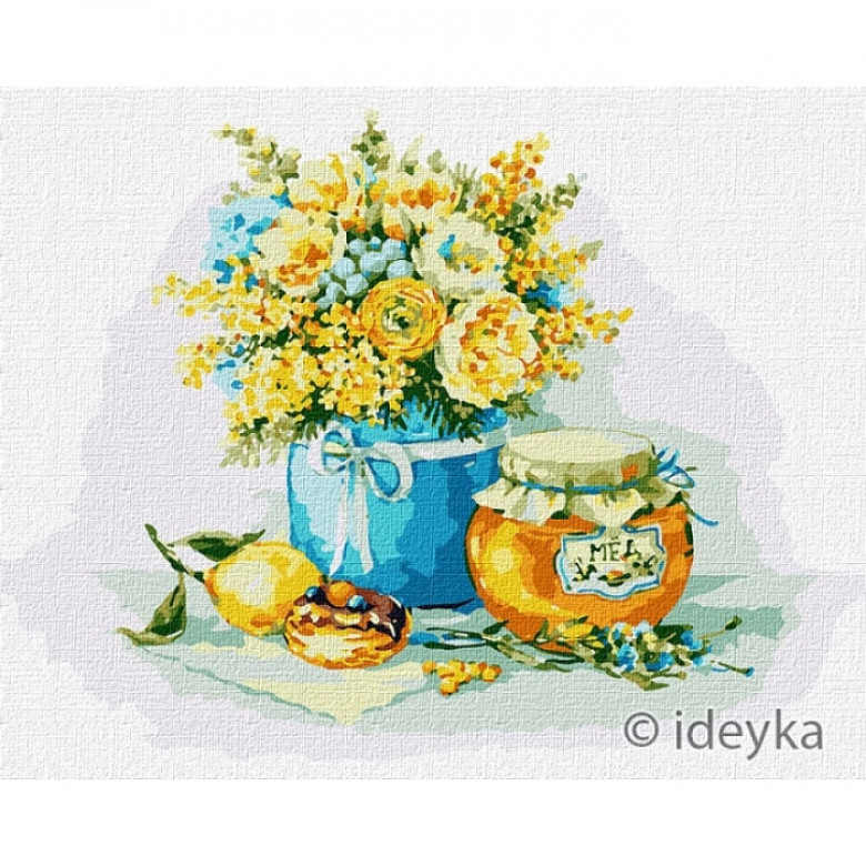 Картина за номерами "Медова насолода" ідейки KHO2984 40х50 см Ідейка Арт:21873