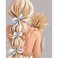 Картина за номерами "Польова дівчина" Bambi 10389-NN 40х50 см Bambi Арт:29159