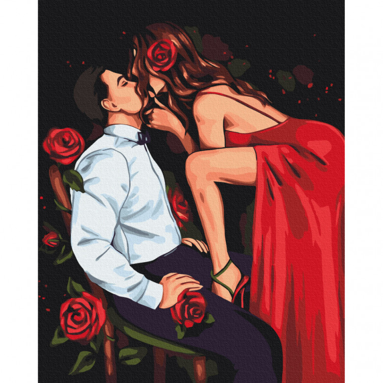 Картина за номерами "Пристрасть троянд" © Alla Berezovska Brushme BS53902 40x50 см  Brushme Арт:39929