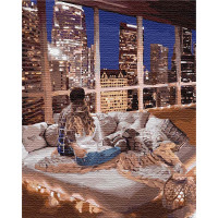 Картина за номерами. "Спостерігаючи за містом" 40x50см. KHO4774 Ідейка Арт:17232