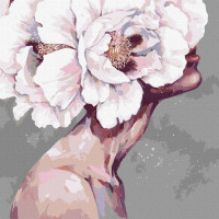 Картина за номерами "Вишукана дівчина" ©lesya_nedzelska_art Ідейка KHO5094 40х40 см Ідейка Арт:33518