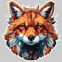 Картина за номерами "Вогненний лис" KHO6565 30х30 см Ідейка Арт:37070 Картина за номерами "Вогненний лис" KHO6565 30х30 см Ідейка Арт:37070