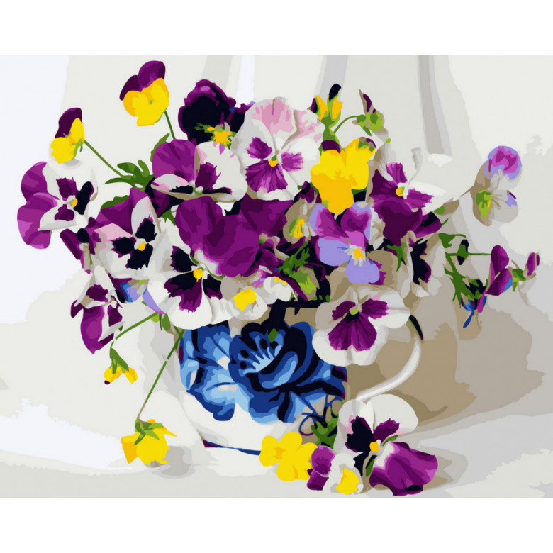 Картина за номерами. Brushme "Фіалки" GX29810, 40х50 см Brushme Арт:10478